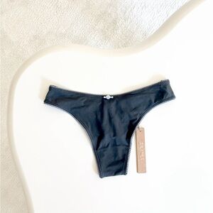 SKIMS Fits Everybody Picot Thong in Ash Contrast